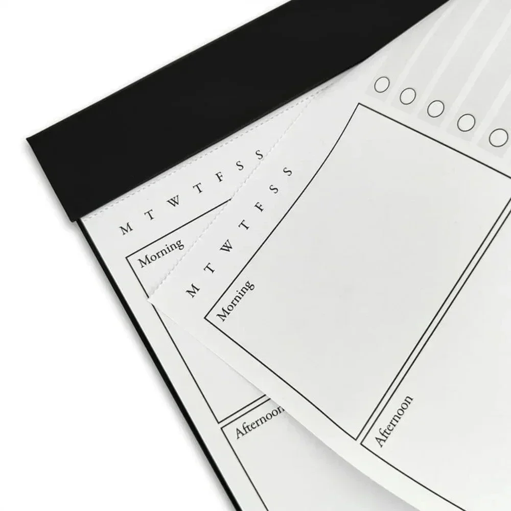Pen+Gear Undated Daily Planner Pad, Black, 60 Sheets, 5.8 in x 8.3 in